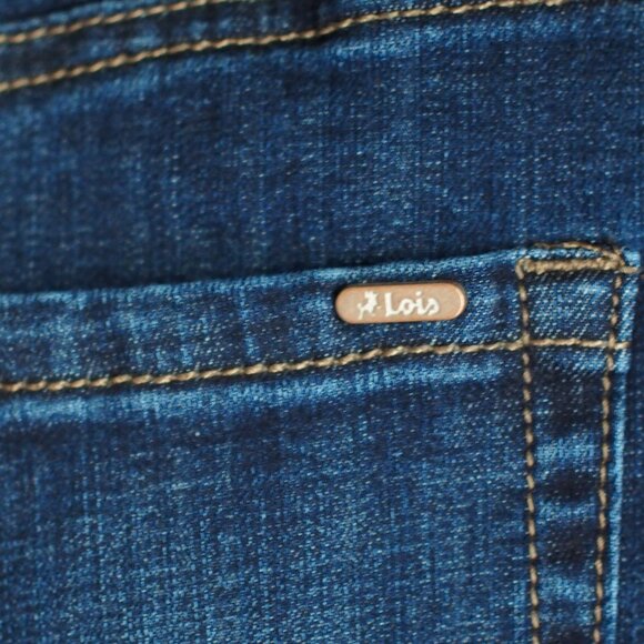 Lois | Vintage 90s Denim Pencil Skirt in Dark Wash - Picture 4 of 5